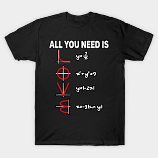 Funny Love Math Teacher T-Shirt